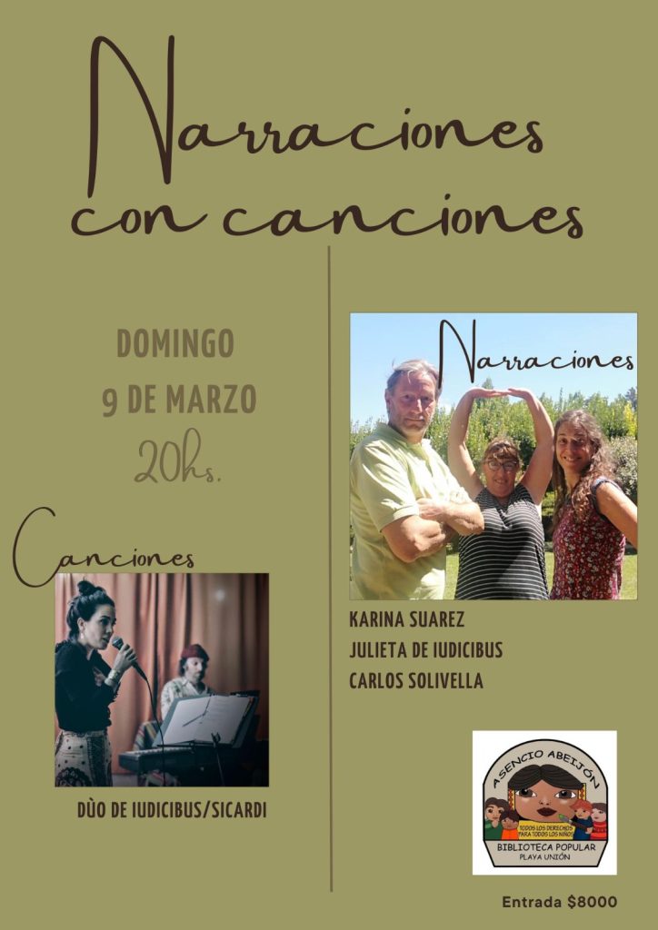 Este Domingo gran estreno en la Biblioteca Abeijon:  “Varieté de Artes – Narraciones con Canciones”.