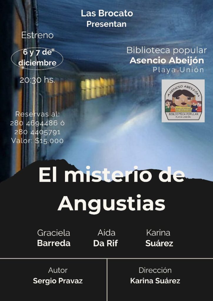 Este sábado y domingo se estrena la obra de teatro “El Misterio de Angustias” en la Sala Elisa Gort de Playa Unión