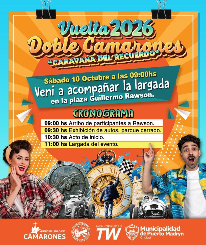Camarones Celebra 126 AÑOS: fin de semana de fiesta, turismo y encuentro