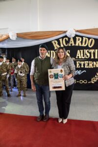 Cultura acompañó en Tecka un nuevo homenaje al héroe de Malvinas Ricardo Andrés Austin