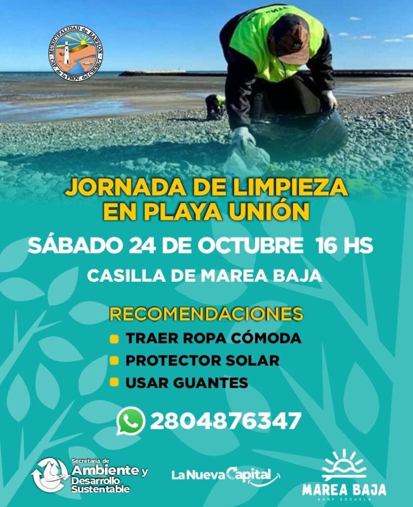 Vecinos, estudiantes e instituciones podrán sumarse a una nueva limpieza costera en Playa Unión
