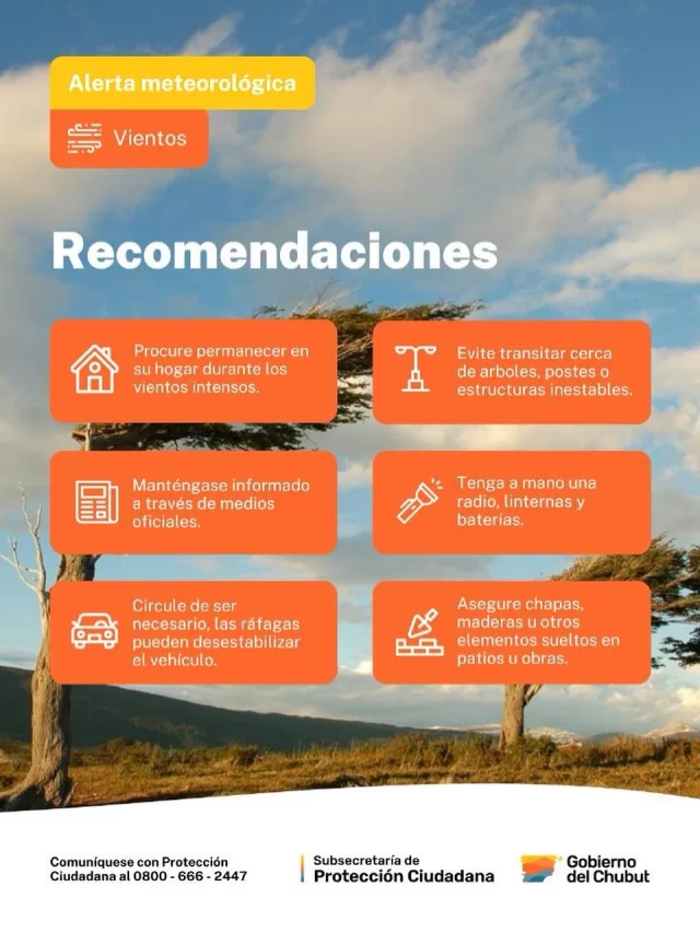 RECOMENDACIONES POR FUERTES VIENTOS